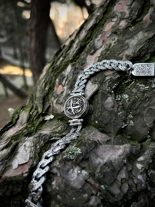 سوار رجالي من تصميم ذو الفقار، فضة إسترليني 925، هدية مجوهرات إسلامية