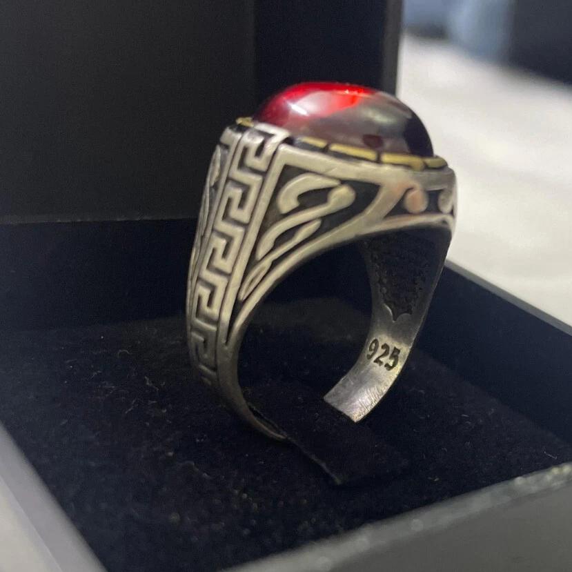 خاتم مصنوع يدويًا من الفضة الإسترلينية عيار 925 على شكل تمثال مسجد فيروزي خاتم مصنوع يدويًا من الفضة الإسترلينية عيار 925 على شكل تمثال مسجد فيروزي