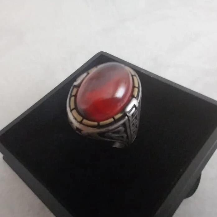 خاتم مصنوع يدويًا من الفضة الإسترلينية عيار 925 على شكل تمثال مسجد فيروزي خاتم مصنوع يدويًا من الفضة الإسترلينية عيار 925 على شكل تمثال مسجد فيروزي