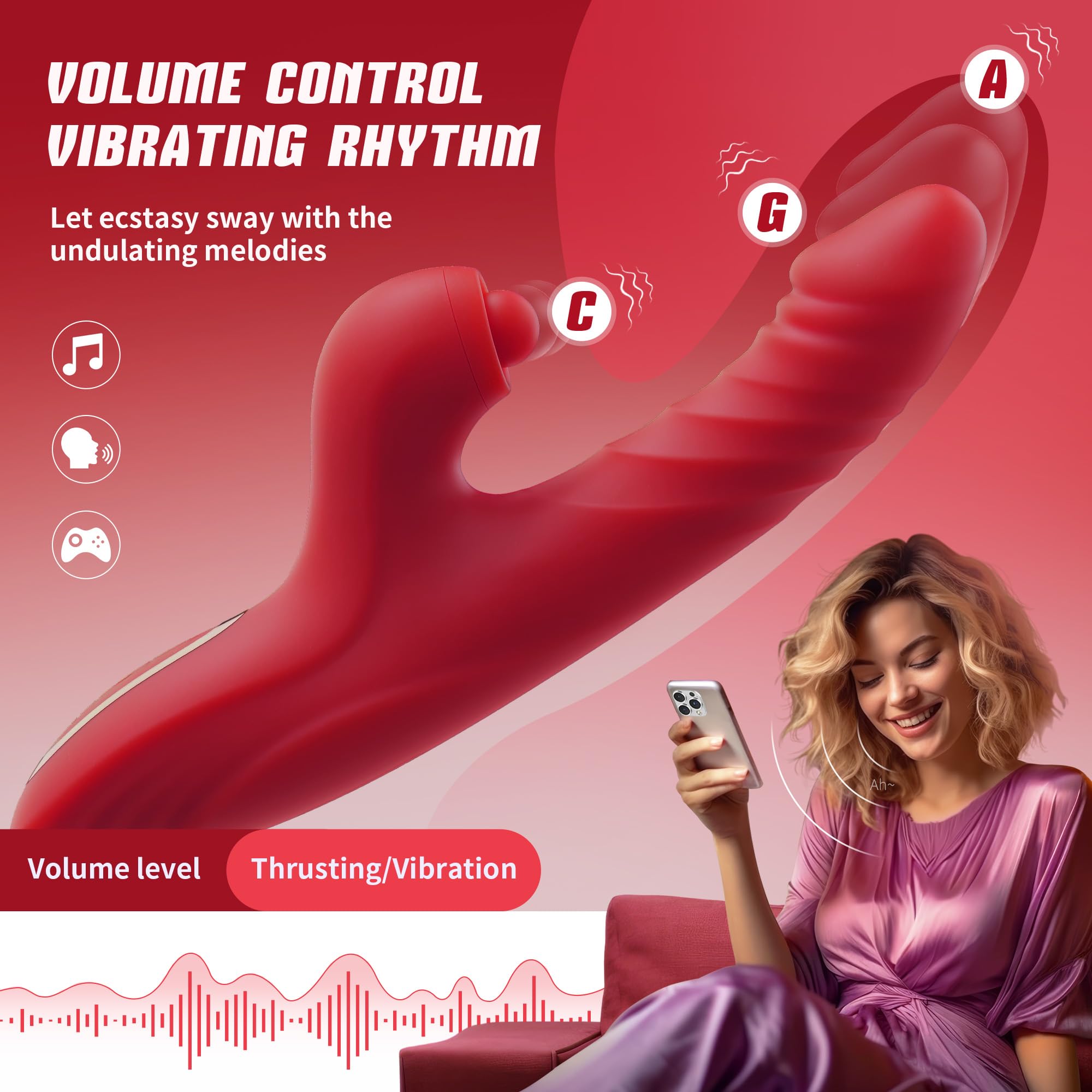 Vibrator Thrusting Dildo for Women Toendi G Spot Rose Toy Clitoral Stimulator Sex Toys Dildos Vibrator Vibrator Thrusting Dildo for Women Toendi G Spot Rose Toy Clitoral Stimulator Sex Toys Dildos Vibrator