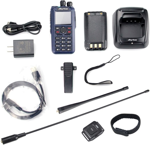 جهاز Anytone AT-D890UV هو جهاز راديو رقمي محمول ثنائي النطاق بتقنية DMR يدعم نظام تحديد المواقع العالمي (GPS) وجهاز الإرسال والاستقبال APRS وتقنية Bluetooth والشحن عبر منفذ USB-C واستقبال موجات AM في 